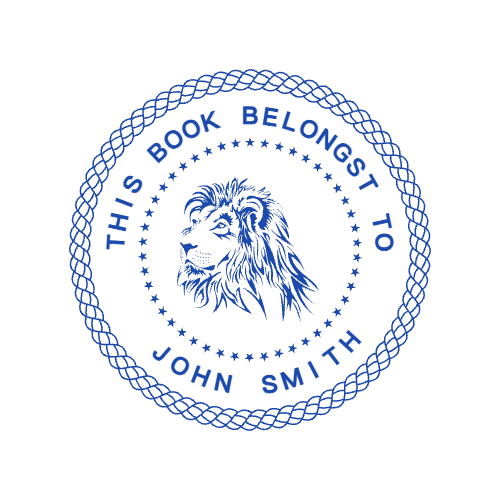 Library Seal Template 3 for the online stamp maker