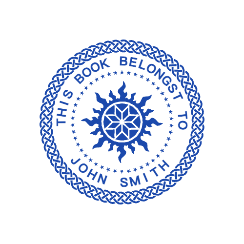 Library Seal Template 4 for the online stamp maker