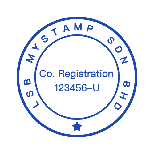 Rubber Stamp Template 3 for the online stamp maker