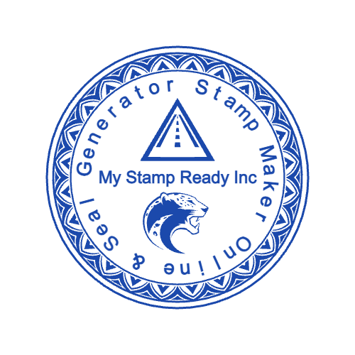 Rubber Stamp Template 5 for the online stamp maker