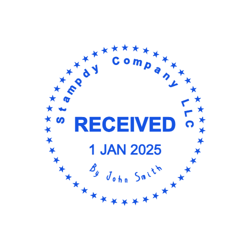 Date Stamp Template 6 for the online stamp maker