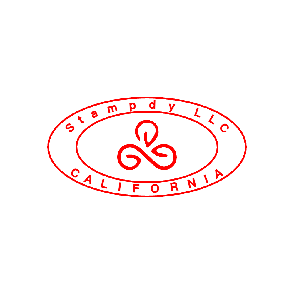 Red Stamp Template 2 for the online stamp maker