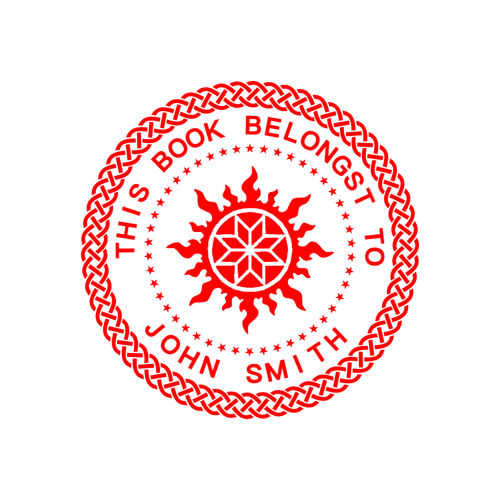 Red Stamp Template 3 for the online stamp maker