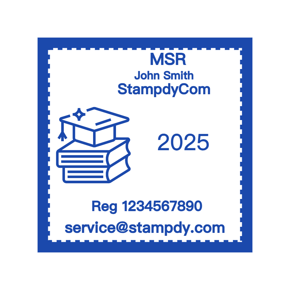 Square Seal Template 3 for the online stamp maker