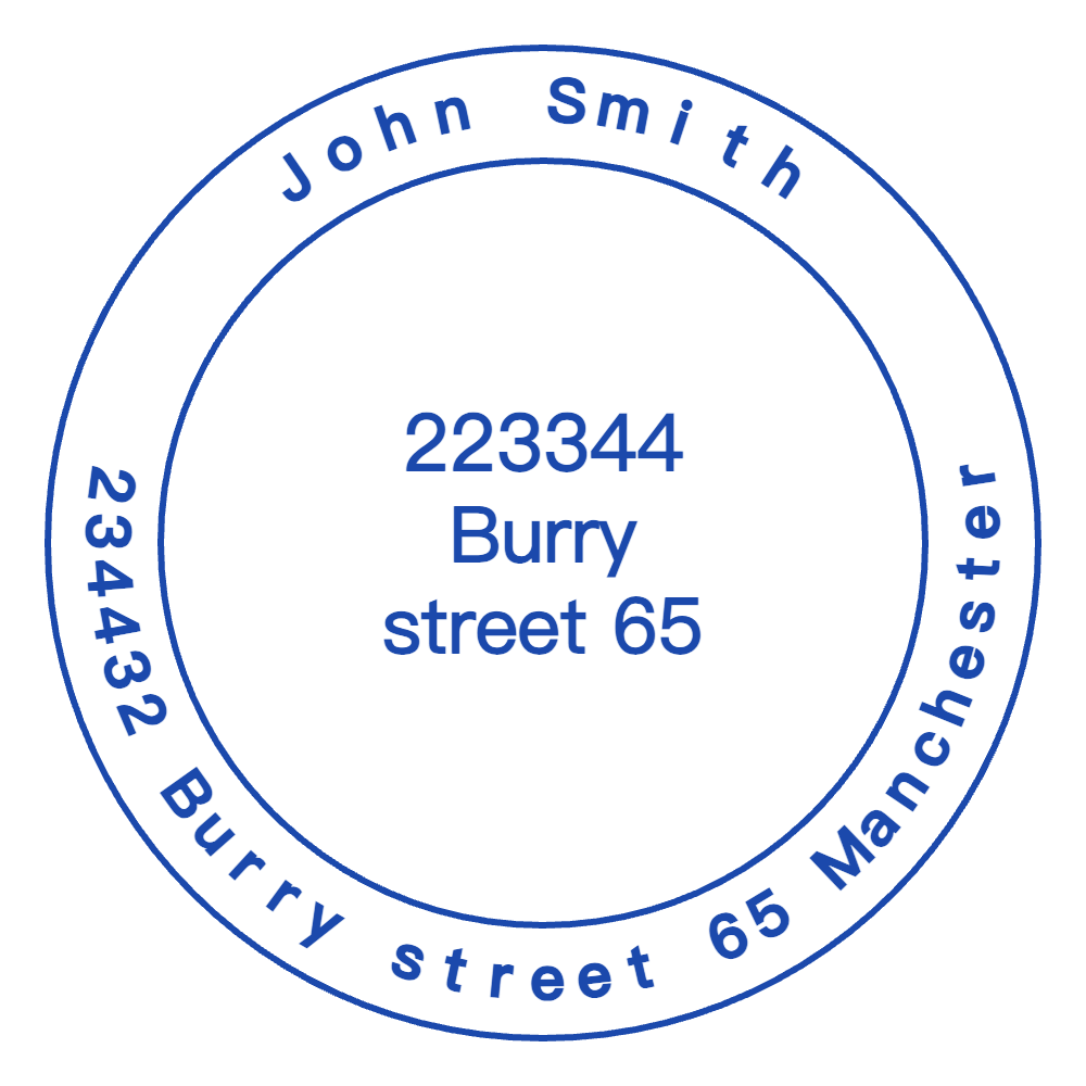 Address Stamp Template 2 for the online stamp maker