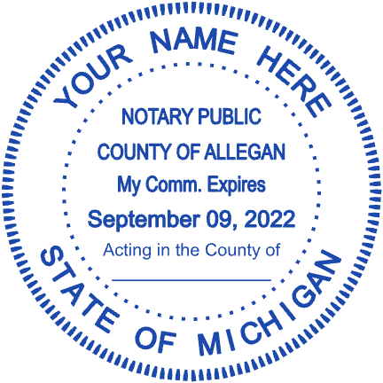 Notary Stamps Template 7 for the online stamp maker