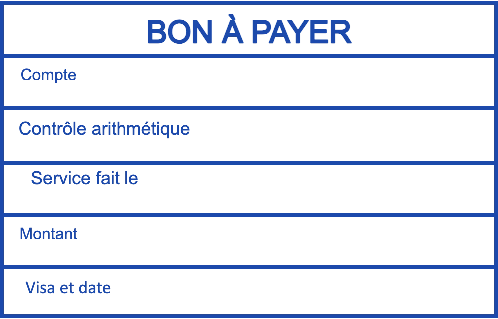Bon à payer: Tampon pour cabinet comptable