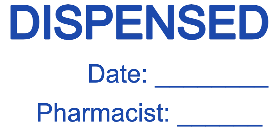 DISPENSED stamp: Pharmacy Stamp Maker