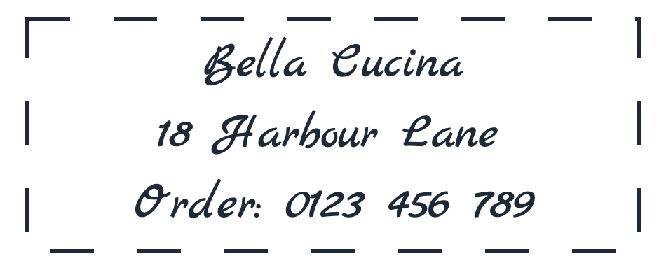 Address stamp for bags: Restaurant Stamp Maker